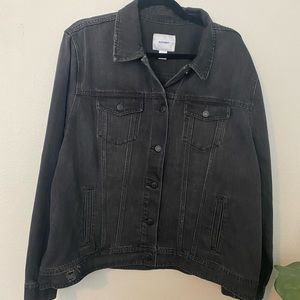 Black denim jacket